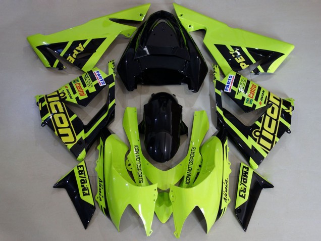 Descuento Carenados Moto Kawasaki ZX10R 2004-2005 - Alta Visibilidad Amarillo Negro