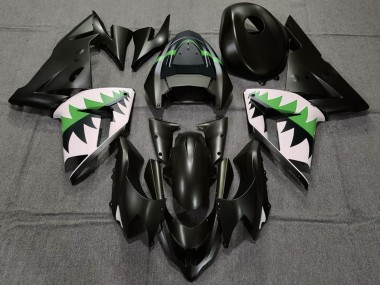 Descuento Carenados Moto Kawasaki ZX10R 2004-2005 - Negro Mate Verde