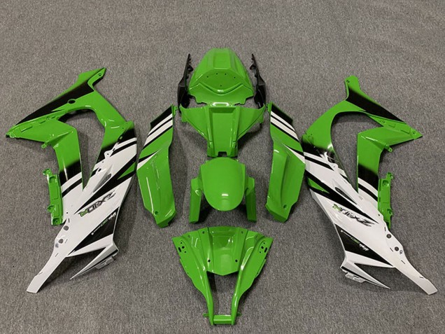Descuento Carenados Moto Kawasaki ZX10R 2011-2015 - Verde Blanco Negro Brillante OEM Estilo