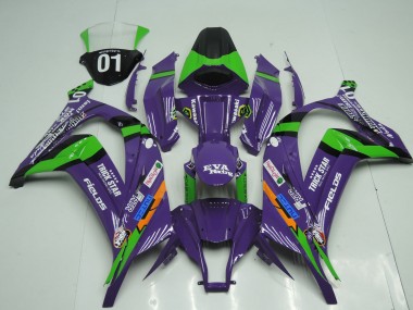 Descuento Carenados Moto Kawasaki ZX10R 2011-2015 - Púrpura Negro Verde Naranja Blanco Trick Star EVA Racing OEM Estilo