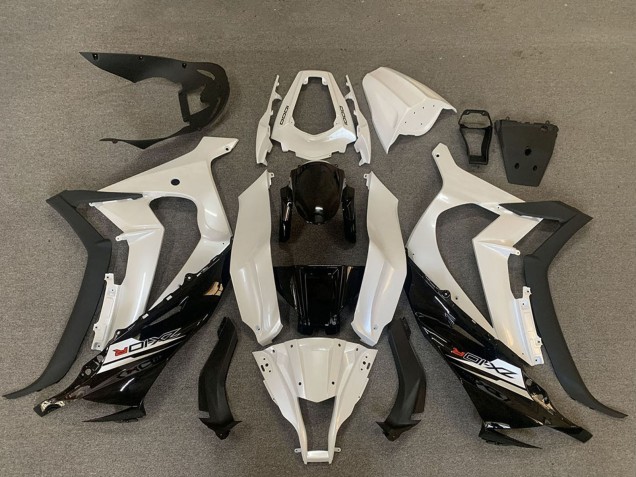 Descuento Carenados Moto Kawasaki ZX10R 2011-2015 - Blanco Perla Negro Brillante Negro Mate