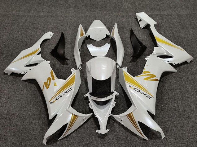 Descuento Carenados Moto Kawasaki ZX10R 2008-2010 - Blanco Perla Oro