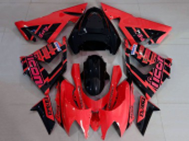 Descuento Carenados Moto Kawasaki ZX10R 2004-2005 - Rojo Negro Logo