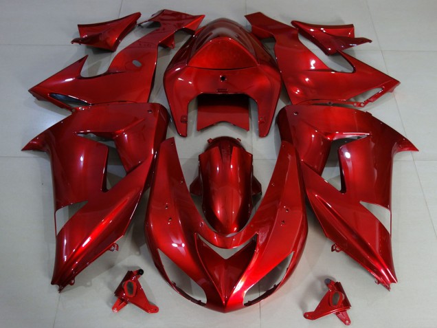 Descuento Carenados Moto Kawasaki ZX10R 2006-2007 - Rojo Profundo