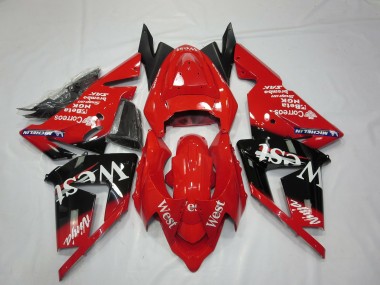 Descuento Carenados Moto Kawasaki ZX10R 2004-2005 - Rojo West