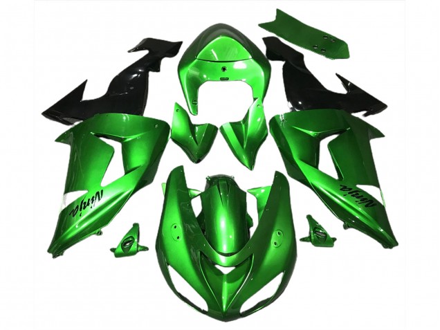 Descuento Carenados Moto Kawasaki ZX10R 2006-2007 - Verde Negro Brillante