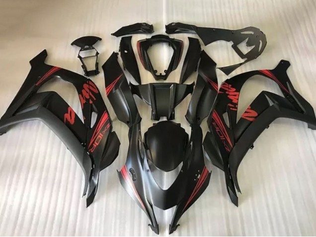Descuento Carenados Moto Kawasaki ZX10R 2016-2020 - Negro Mate Rojo Ninja