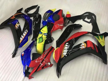 Descuento Carenados Moto Kawasaki ZX10R 2016-2020 - Rojo Azul Amarillo Negro Tiburón