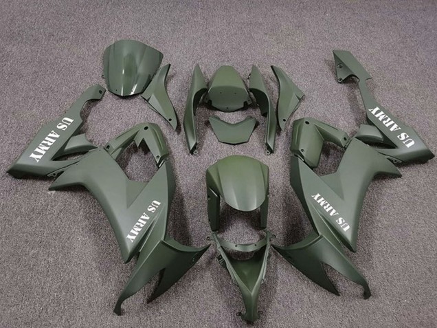 Descuento Carenados Moto Kawasaki ZX10R 2008-2010 - US Verde Militar