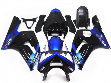 Descuento Carenados Moto Kawasaki ZX6R 2003-2004 - Azul Negro Brillante Elf