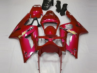 Descuento Carenado Moto Kawasaki ZX6R 2003-2004 - Rojo
