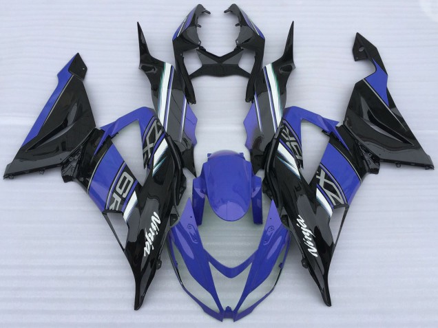 Descuento Carenados Moto Kawasaki ZX6R 2013-2018 - Azul Negro Blanco