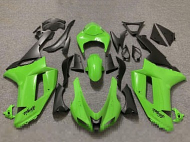 Descuento Carenados Moto Kawasaki ZX6R 2007-2008 - Verde Brillante Negro Mate