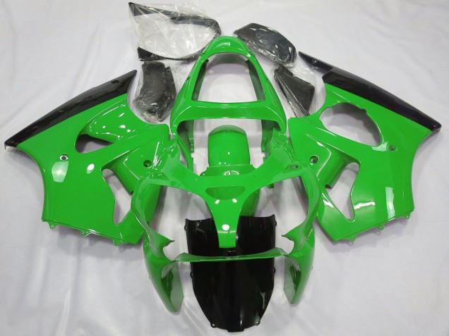 Descuento Carenados Moto Kawasaki ZX6R 2000-2002 - Verde Negro Brillante