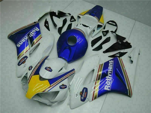 Descuento Carenado Moto Honda CBR1000RR 2004-2005 - Blanco Azul Amarillo Rothmans