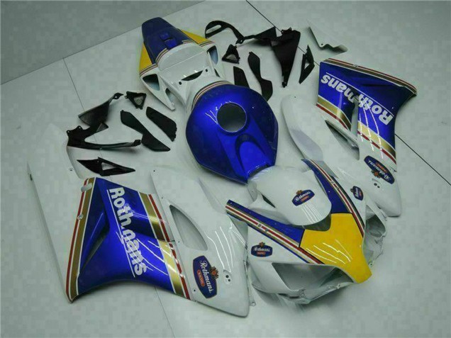 Descuento Carenado Moto Honda CBR1000RR 2004-2005 - Blanco Azul Amarillo Rothmans