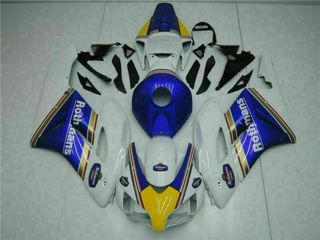 Descuento Carenado Moto Honda CBR1000RR 2004-2005 - Blanco Azul Amarillo Rothmans