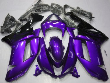 Descuento Carenados Moto Kawasaki ZX6R 2007-2008 - Púrpura Brillante Negro