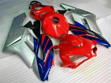 Descuento Carenados Moto Honda CBR1000RR 2004-2005 - Plata Rojo Azul Negro Raya