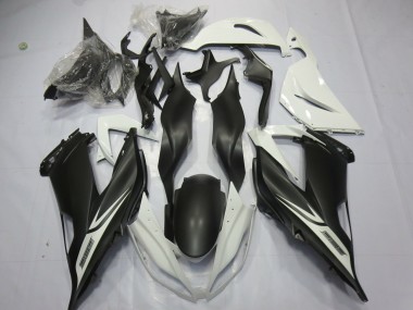 Descuento Carenados Moto Kawasaki ZX6R 2013-2018 - Blanco Negro Mate