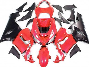 Descuento Carenados Moto Kawasaki ZX6R 2005-2006 - Rojo Negro Mate