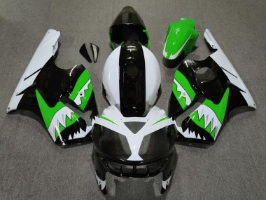 Descuento Carenados Moto Kawasaki ZX12R 2002-2006 - Verde Negro Blanco Tiburón