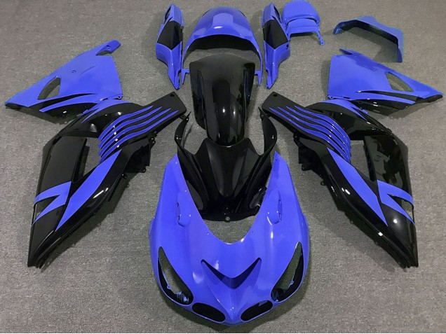 Descuento Carenados Moto Kawasaki ZX14R 2006-2011 - Azul Negro Brillante