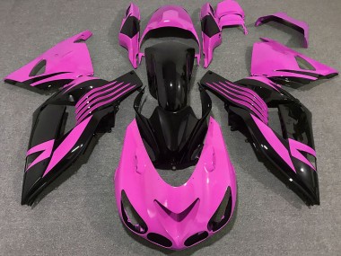 Descuento Carenados Moto Kawasaki ZX14R 2006-2011 - Rosa Negro Brillante
