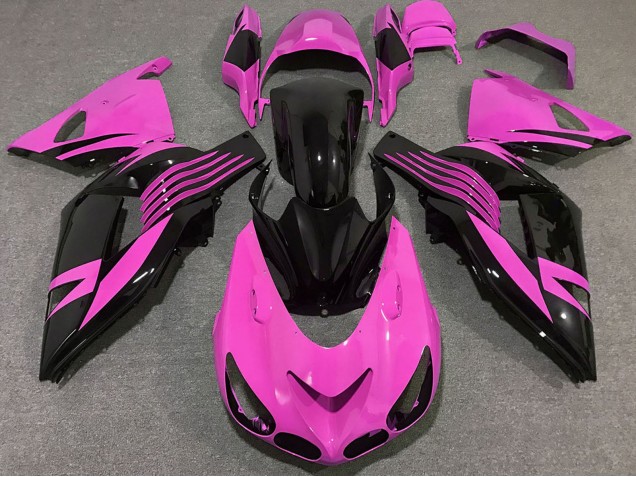 Descuento Carenados Moto Kawasaki ZX14R 2006-2011 - Rosa Negro Brillante
