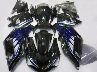 Descuento Carenados Moto Kawasaki ZX14R 2012-2024 - Negro Brillante Azul