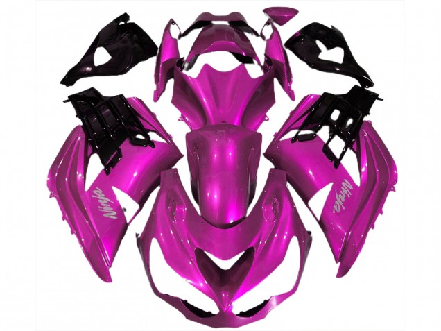Descuento Carenados Moto Kawasaki ZX14R ZZR1400 2012-2024 - Hot Rosa Negro