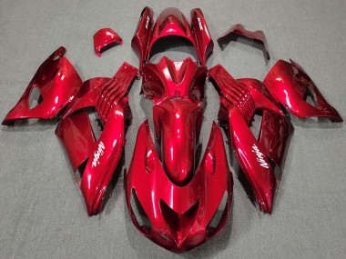 Descuento Carenados Moto Kawasaki ZX14R 2006-2011 - Rojo Blanco Ninja