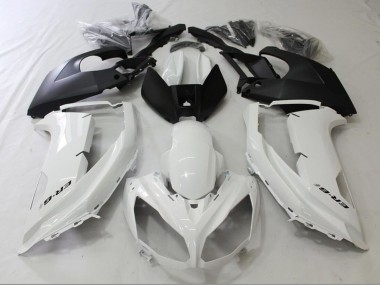 Descuento Carenados Moto Kawasaki Ninja ER6F 2009-2011 - Blanco Brillante Negro Mate