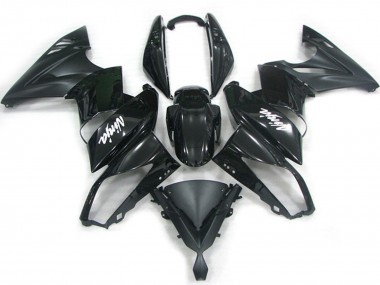 Descuento Carenados Moto Kawasaki Ninja 650R 2009-2011 - Negro Brillante Negro Mate Blanco Calcomanía