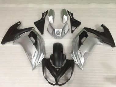 Descuento Carenados Moto Kawasaki Ninja 650R 2009-2011 - Plata Negro Mate