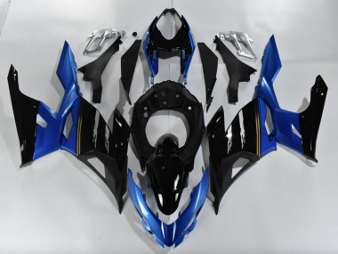 Descuento Carenados Moto Kawasaki Ninja 400 2018-2024 - Azul Negro Brillante