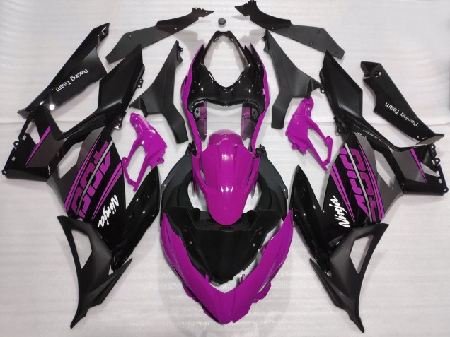 Descuento Carenados Moto Kawasaki Ninja 400 2018-2024 - Púrpura Negro Brillante Negro Mate OEM Estilo