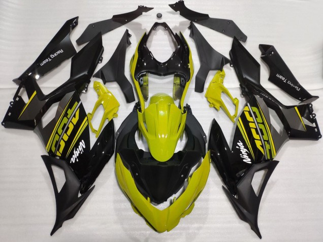 Descuento Carenados Moto Kawasaki Ninja 400 2018-2024 - Amarillo Negro Brillante Negro Mate OEM Estilo