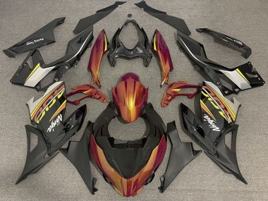 Descuento Carenados Moto Kawasaki Ninja 400 2018-2024 - Naranja Negro Brillante Negro Mate OEM Estilo