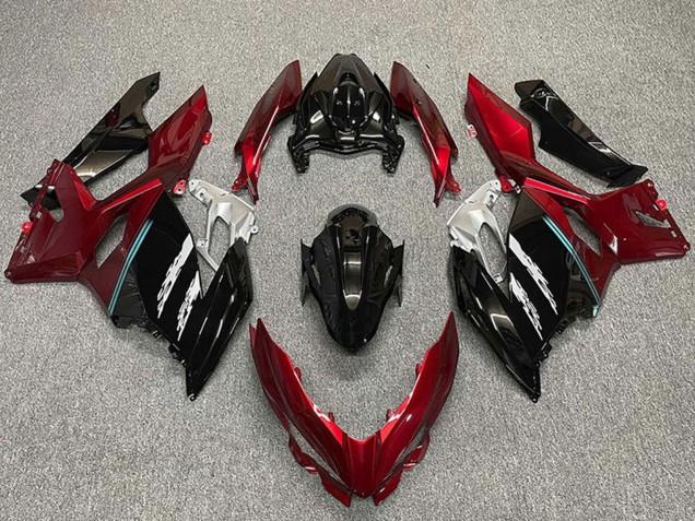 Descuento Carenados Moto Kawasaki Ninja 400 2018-2024 - Rojo Negro Brillante