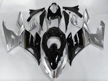Descuento Carenados Moto Kawasaki Ninja 400 2018-2024 - Plata Negro Brillante