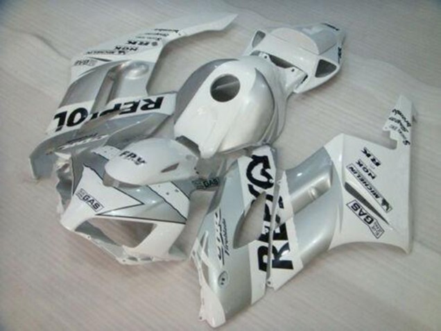 Descuento Carenado Moto Honda CBR1000RR 2004-2005 - Blanco Plata Negro Repsol
