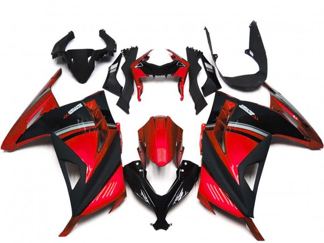 Descuento Carenados Moto Kawasaki Ninja 300 2013-2024 - Rojo Negro