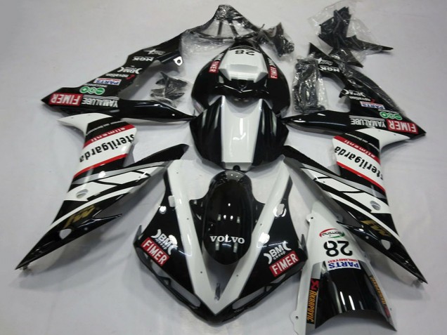 Descuento Carenados Moto Yamaha R1 2004-2006 - Blanco Negro Volvo Fimer Yamalube Sterilgarda 28