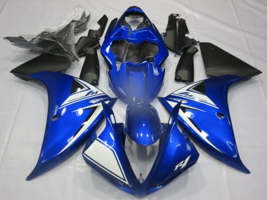 Descuento Carenados Moto Yamaha R1 2012-2014 - Azul Blanco Negro Mate