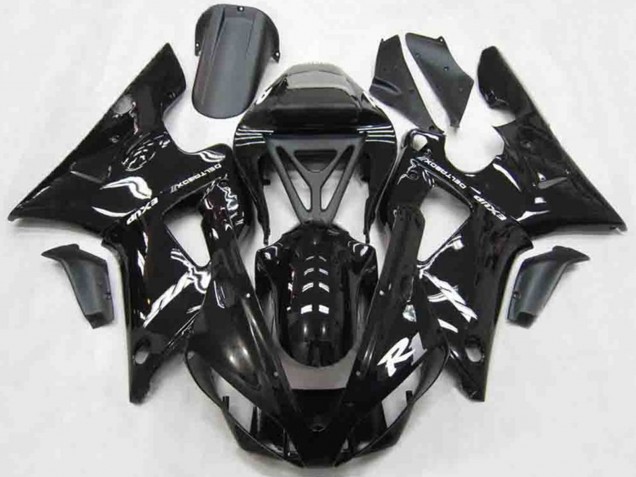 Descuento Carenados Moto Yamaha R1 2000-2001 - Negro Brillante Blanco