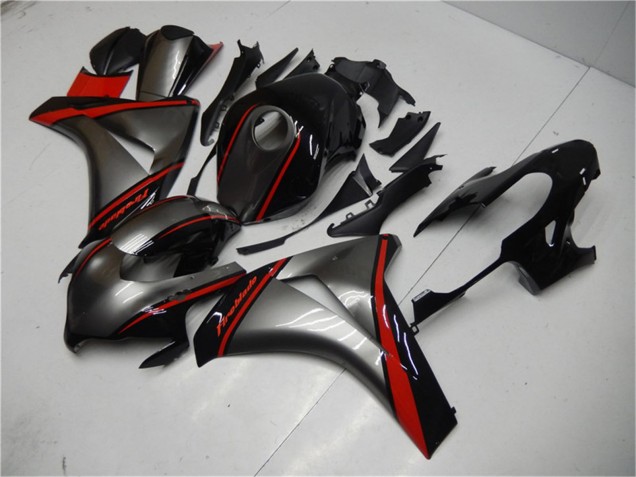 Descuento Carenado Moto Honda CBR1000RR 2008-2011 - Gris Rojo Negro Brillante