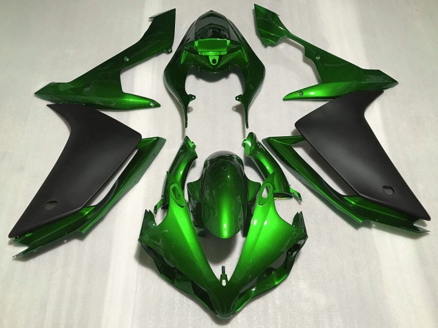 Descuento Carenados Moto Yamaha R1 2007-2008 - Verde Negro Mate