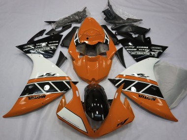 Descuento Carenados Moto Yamaha R1 2012-2014 - Naranja Blanco Negro Brillante