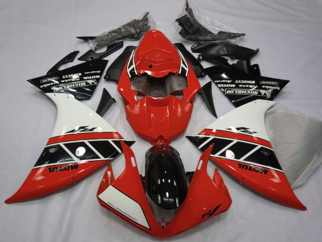 Descuento Carenados Moto Yamaha R1 2012-2014 - Rojo Blanco Negro Brillante